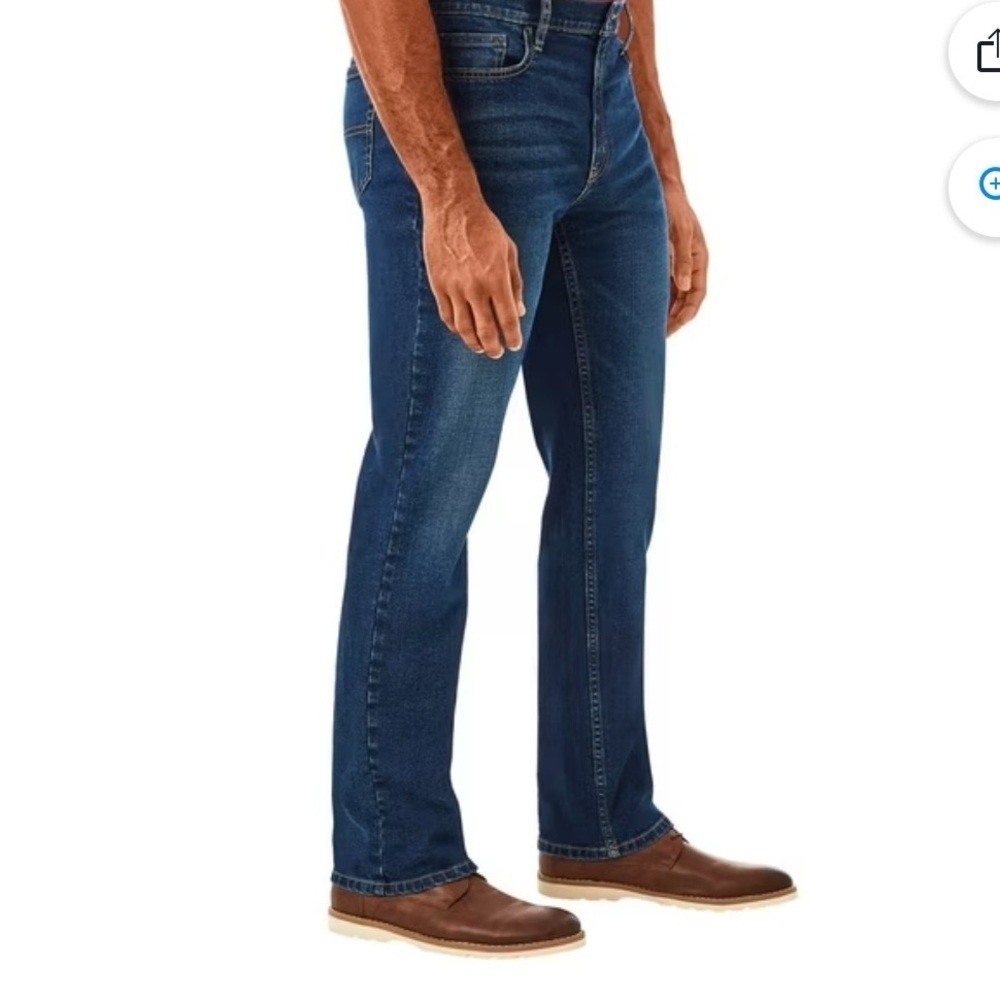 Members Mark Straight Fit Jeans Mens 36x32 Dark Wash Stretch Denim NWT Classic